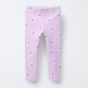 NWT Zara Lilac Daisy Print Leggings, 3T